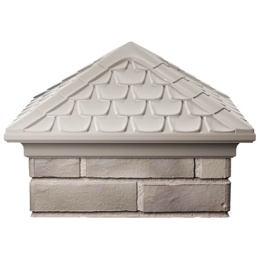 Колпак Zking Эльбрус Бежевый на столб 1.5х1.5 кирпича (385х385мм) Норильск фото