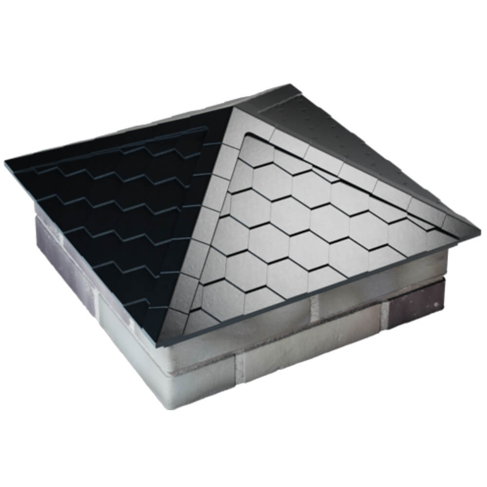 Колпак Zking Эверест Черный на столб 2х2 кирпича (535х535мм) Норильск фото