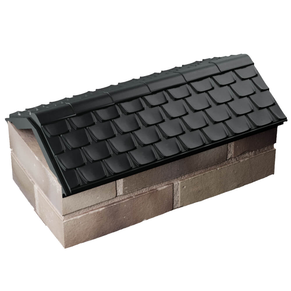 Парапет Zking Эльбрус Черный с посадкой на 1 кирпич (255мм) в Норильске фото