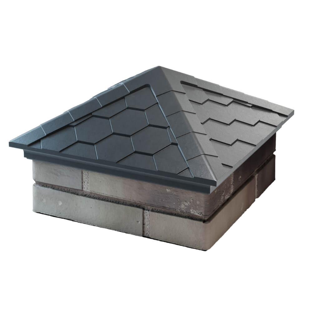 Колпак Zking Эверест Серый на столб 1.5х1.5 кирпича (390х390мм) в Норильске фото