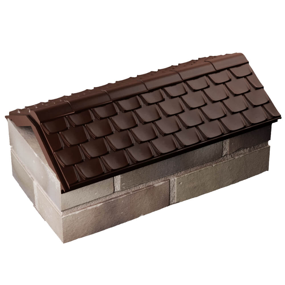Парапет Zking Эльбрус Коричневый с посадкой на 1 кирпич (255мм) в Норильске фото