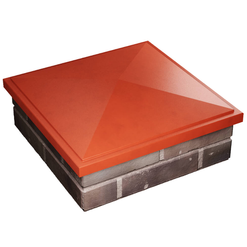 Колпак Zking БонаМоно Красный на столб 2х2 кирпича (515х515, 530х530мм) в Норильске фото