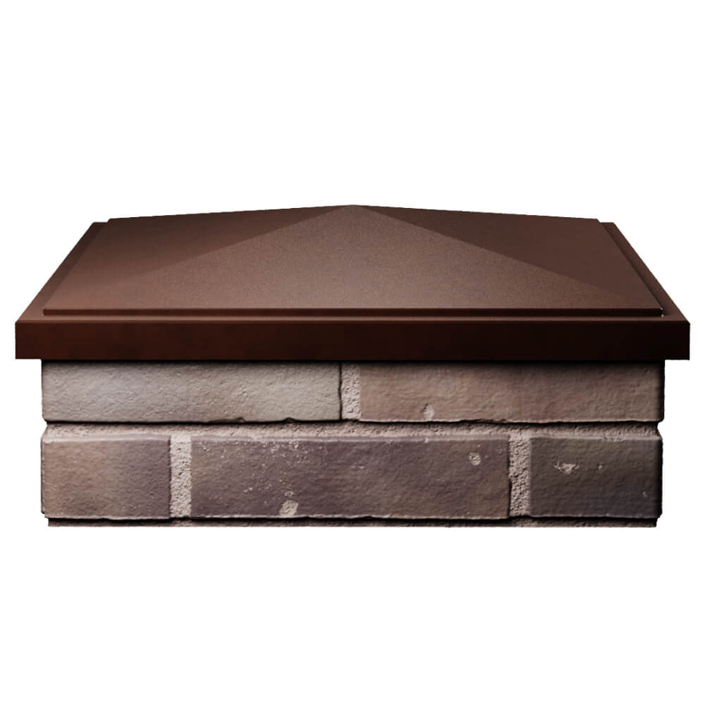 Колпак Zking БонаМоно Коричневый на столб 2х2 кирпича (515х515, 530х530мм) Норильск фото