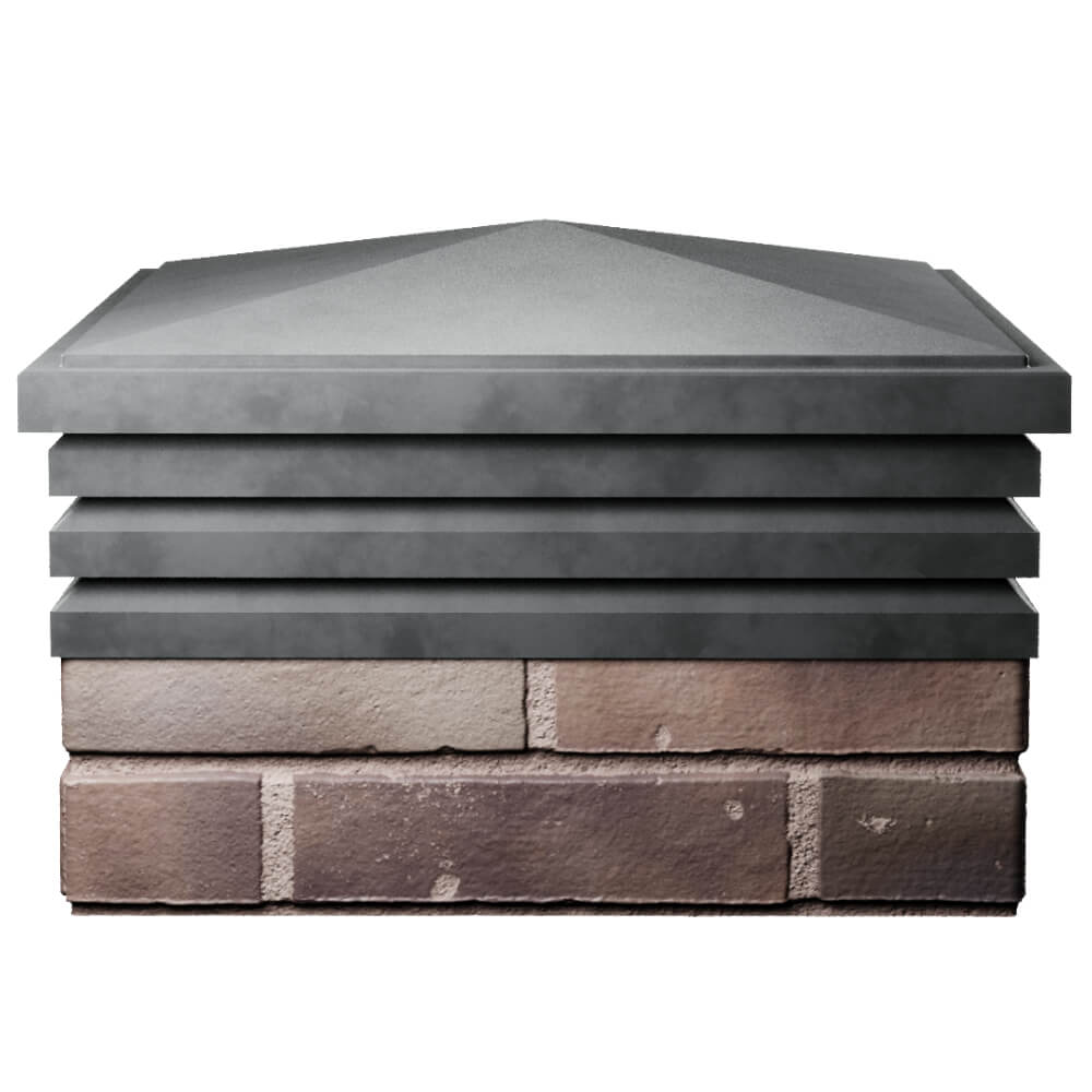 Колпак Zking Бона ХайТек Серый на столб 2х2 кирпича (513х513мм) Норильск фото