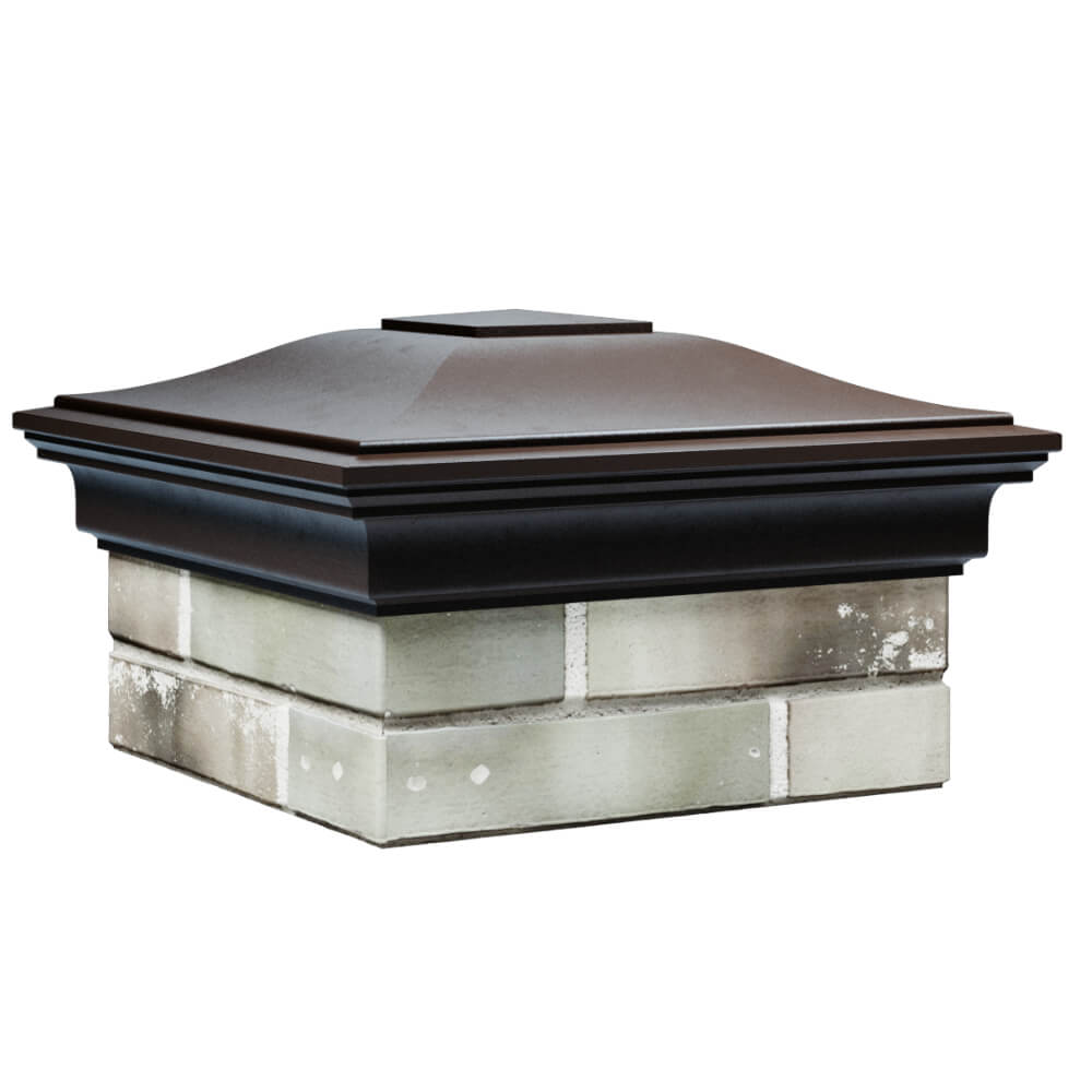 Колпак Zking Монблан Коричневый на столб 1.5х1.5 кирпича (385х385мм) в Норильске фото