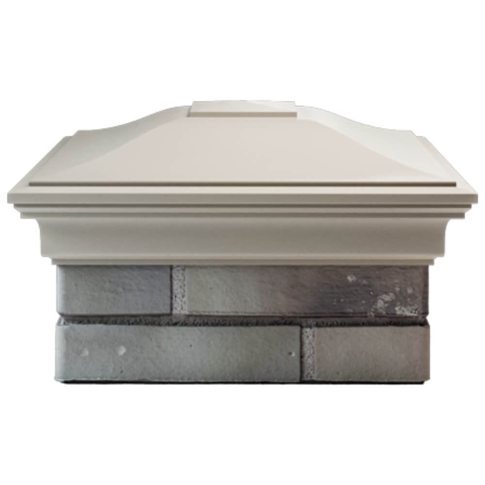 Колпак Zking Монблан Бежевый на столб 1.5х1.5 кирпича (385х385мм) Норильск фото