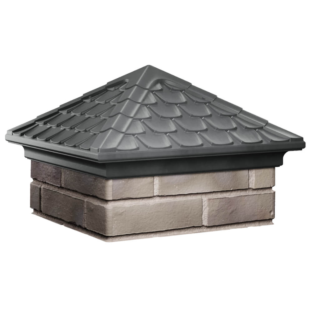 Колпак Zking Эльбрус Серый на столб 1.5х1.5 кирпича (385х385мм) в Норильске фото