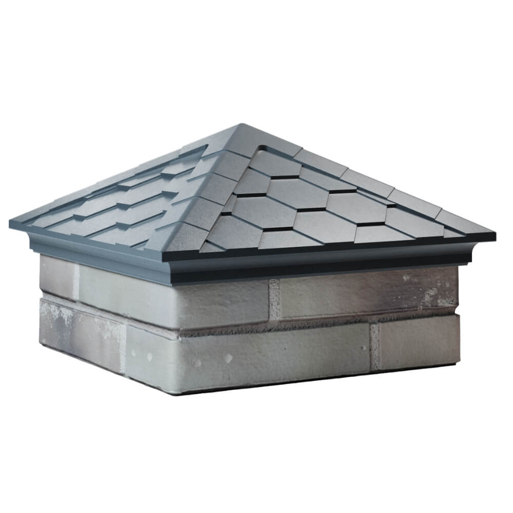 Колпак Zking Эверест Серый на столб 1.5х1.5 кирпича (390х390мм) в Норильске фото