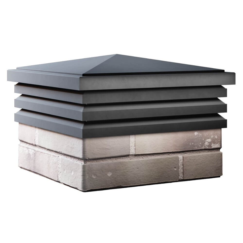 Колпак Zking Бона ХайТек Серый на столб 1.5х1.5 кирпича (385х385мм) в Норильске фото