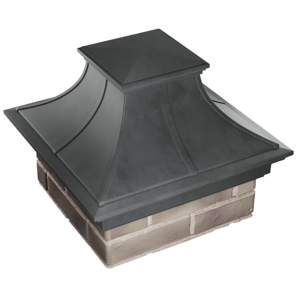 Колпак Zking Монблан Премиум Серый на столб 1.5х1.5 кирпича (385х385мм) в Норильске фото