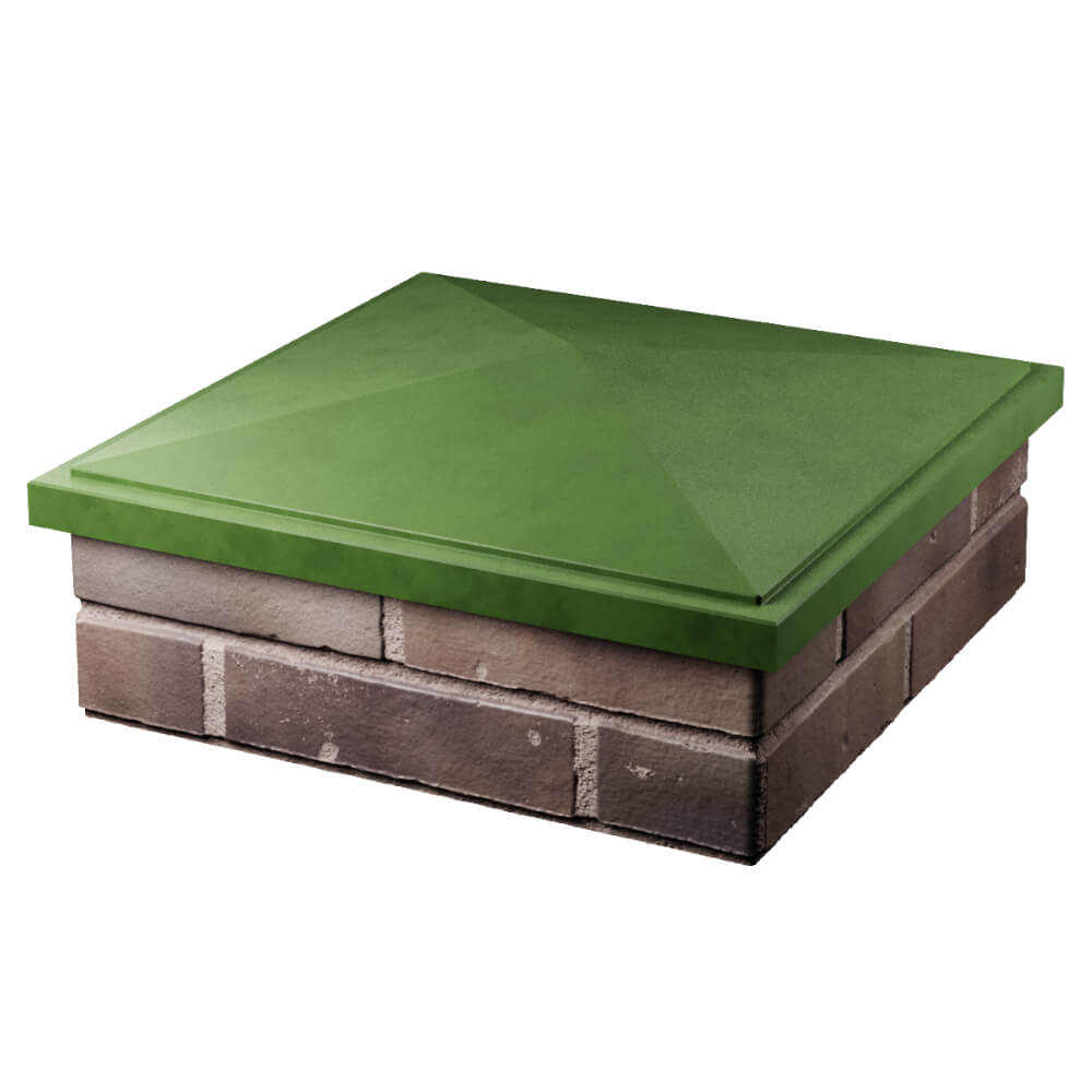 Колпак Zking БонаМоно Зеленый на столб 2х2 кирпича (515х515, 530х530мм) в Норильске фото