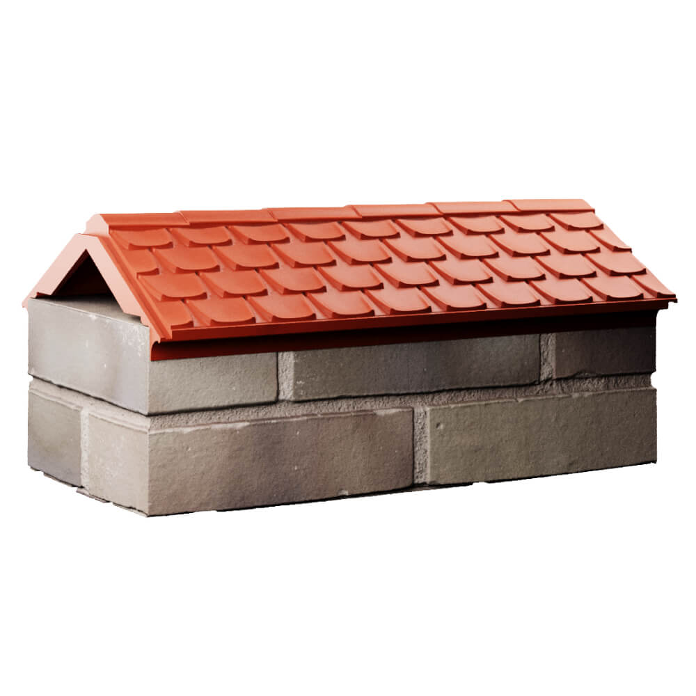 Парапет Zking Эльбрус Красный с посадкой на 1 кирпич (255мм) Норильск фото