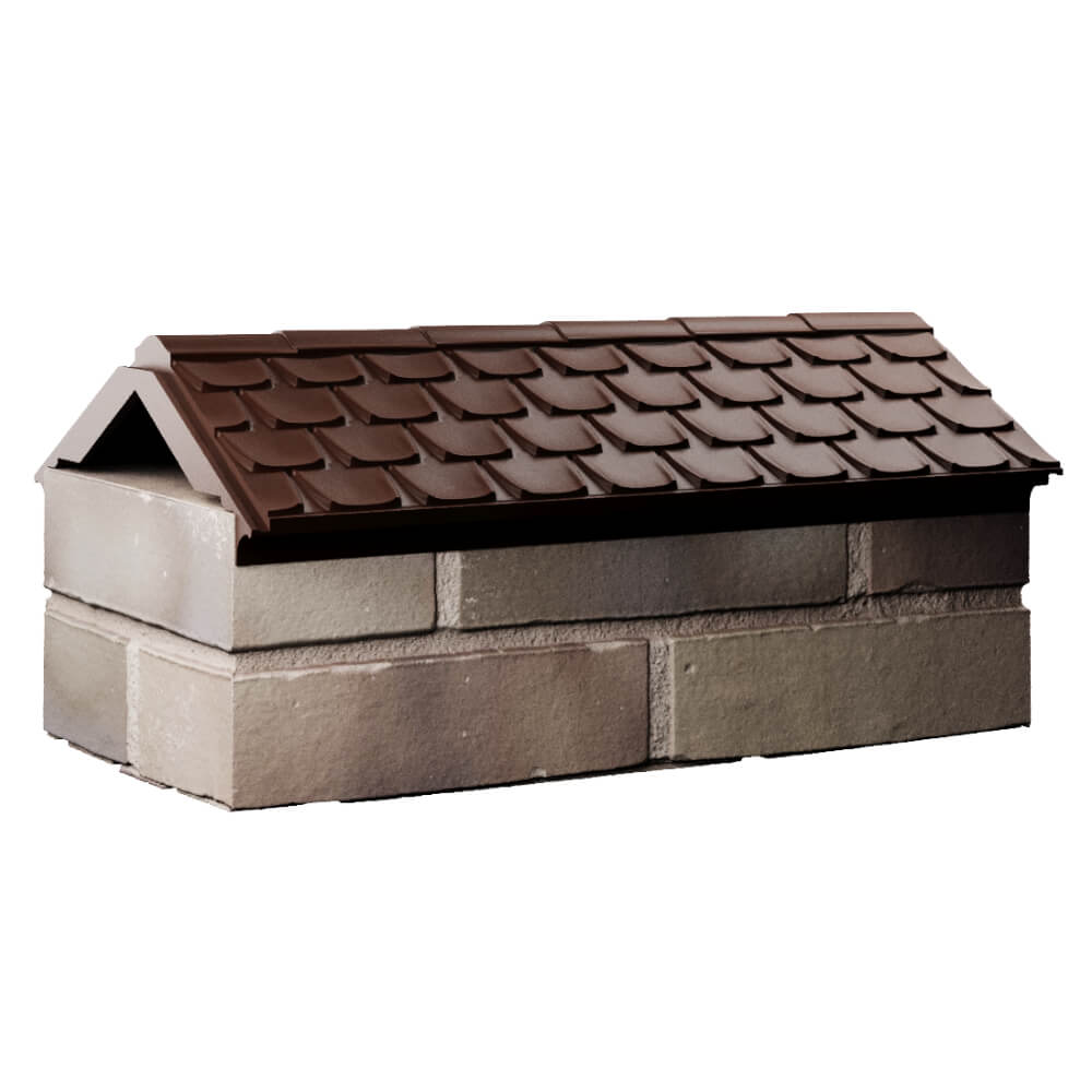 Парапет Zking Эльбрус Коричневый с посадкой на 1 кирпич (255мм) Норильск фото