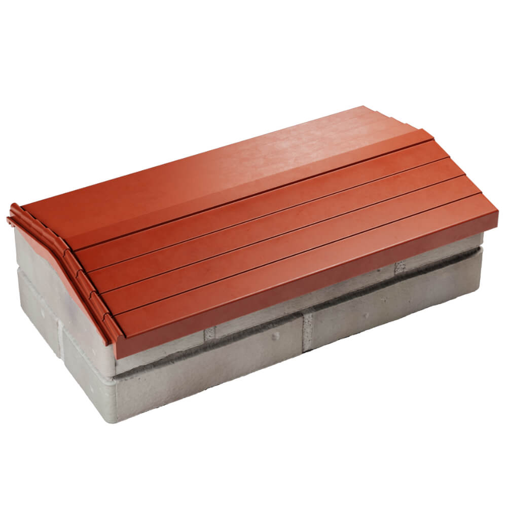 Парапет Zking Бона ХайТек Красный с посадкой на 1 кирпич (200/225/255мм) в Норильске фото