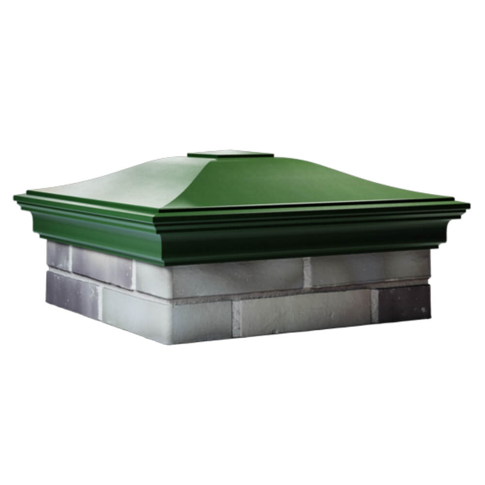 Колпак Zking Монблан Зеленый на столб 2х2 кирпича (515х515мм) в Норильске фото