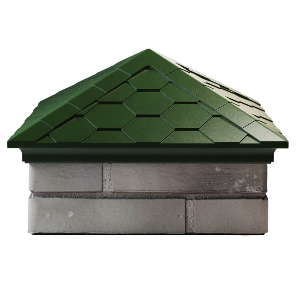 Колпак Zking Эверест Зеленый на столб 1.5х1.5 кирпича (390х390мм) Норильск фото